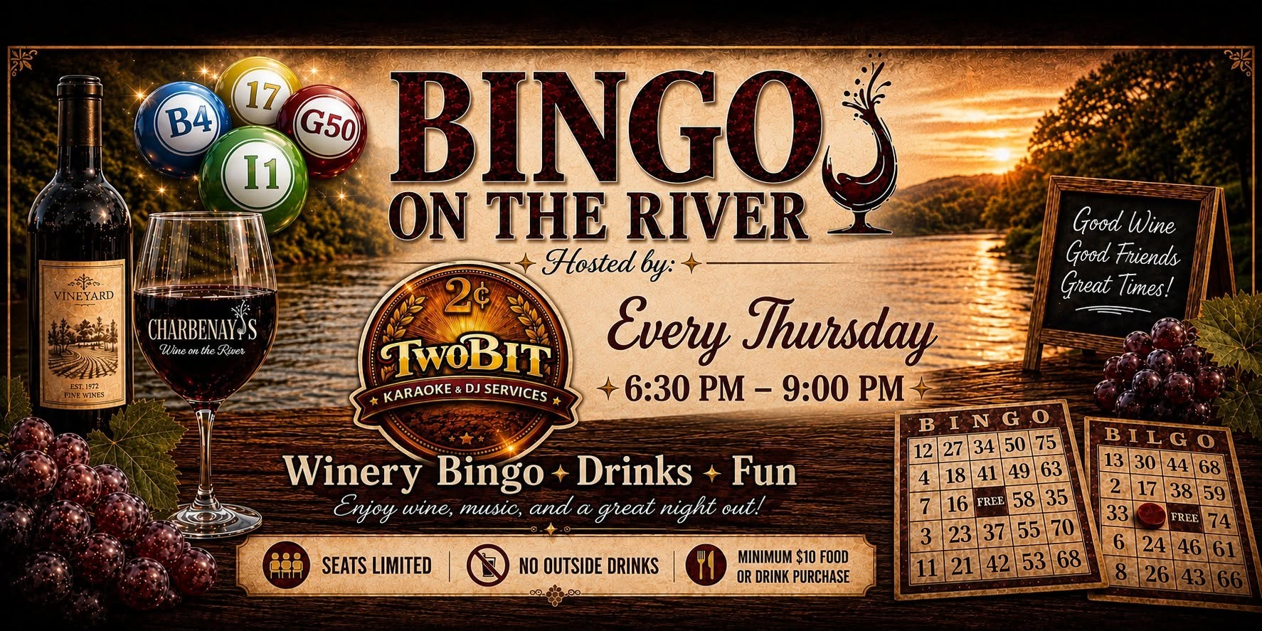 Bingo on the River at CharBenay's