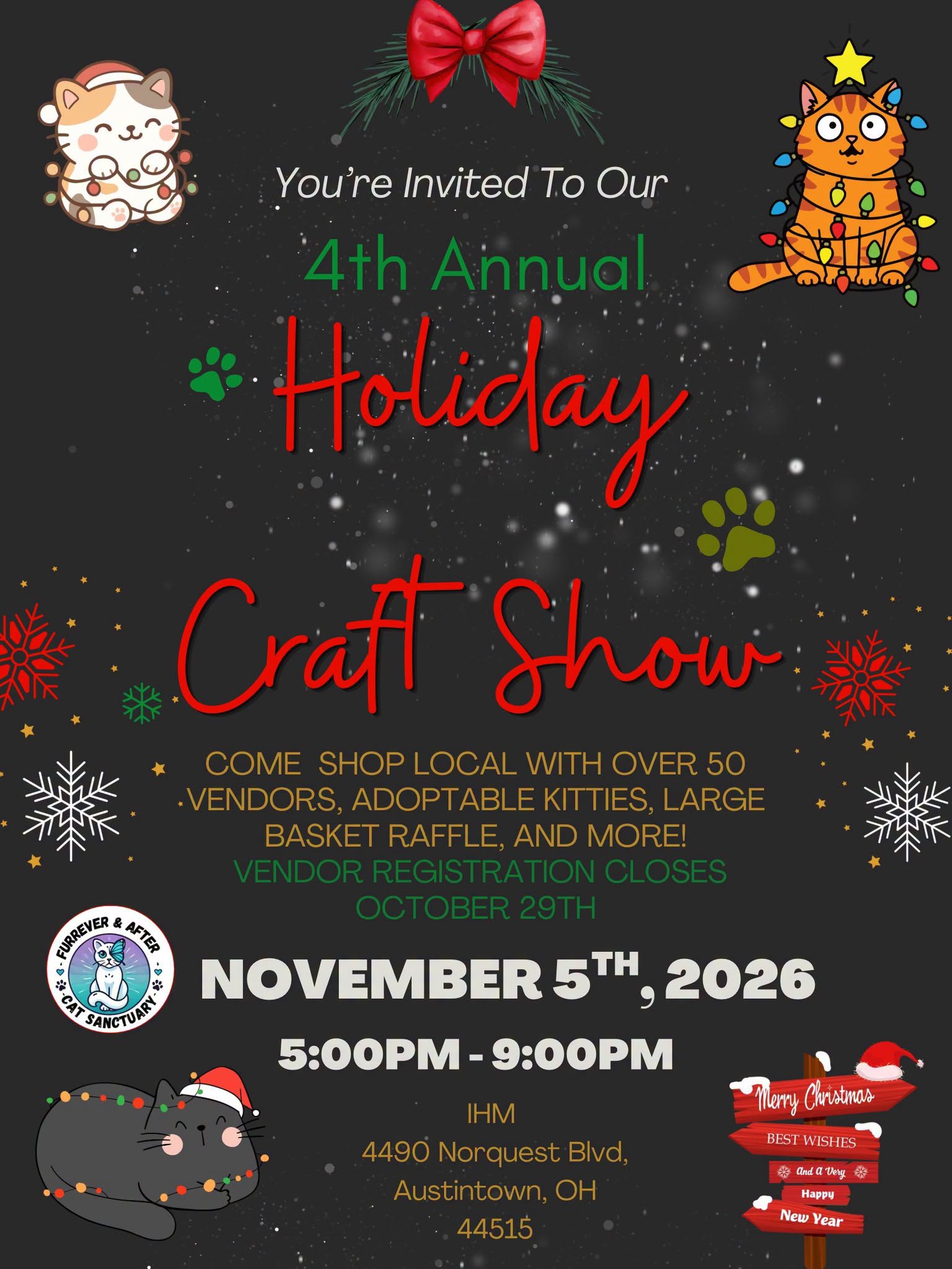 4th Annual Holiday Craft Show at Furrever & After Cat Sanctuary