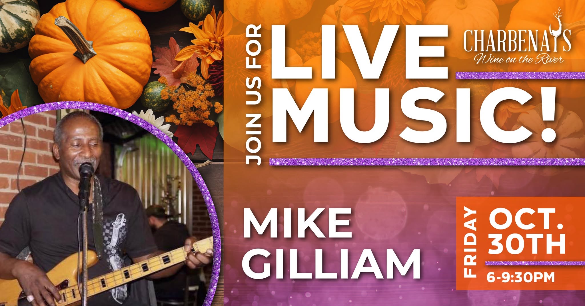 Live Music by Mike Gilliam at CharBenay's